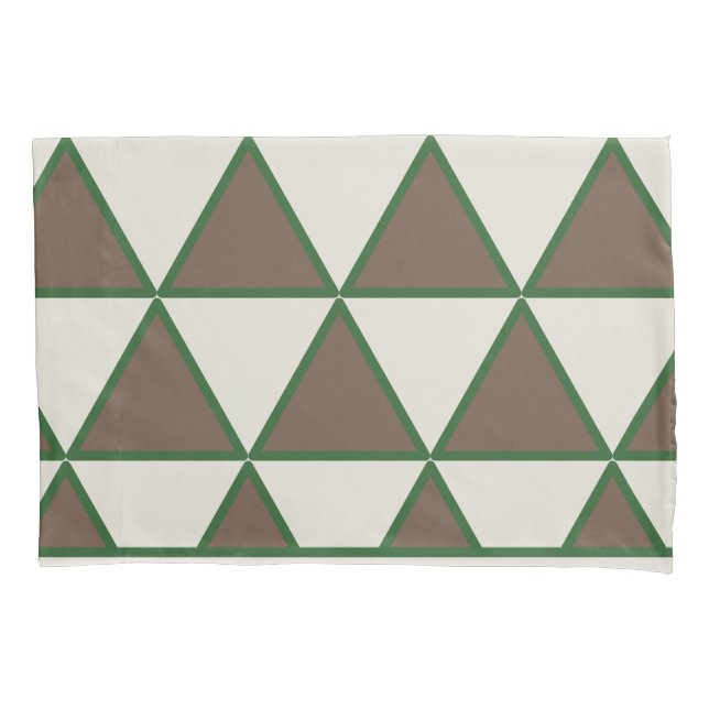 Funda De Cojín Personalized Sage Green Taupe Triangle Modern Chic (Anverso)