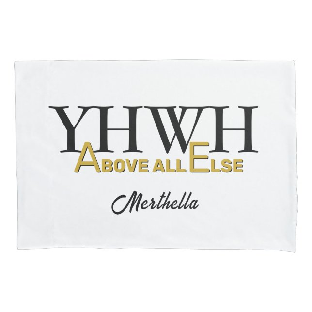 Funda De Cojín Personalized YHWH YAHWEH Above All Else Christian (Anverso)