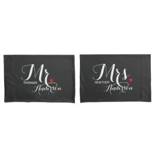 Funda De Cojín Personalizó su y el suyo - Sr. y señora Newlyweds