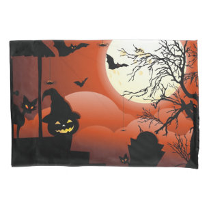 Funda De Cojín Pesadilla de la luna sangrienta de Halloween