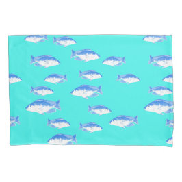 Funda De Cojín Pescado azul en turquesa