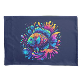 Funda De Cojín Pescado colorido