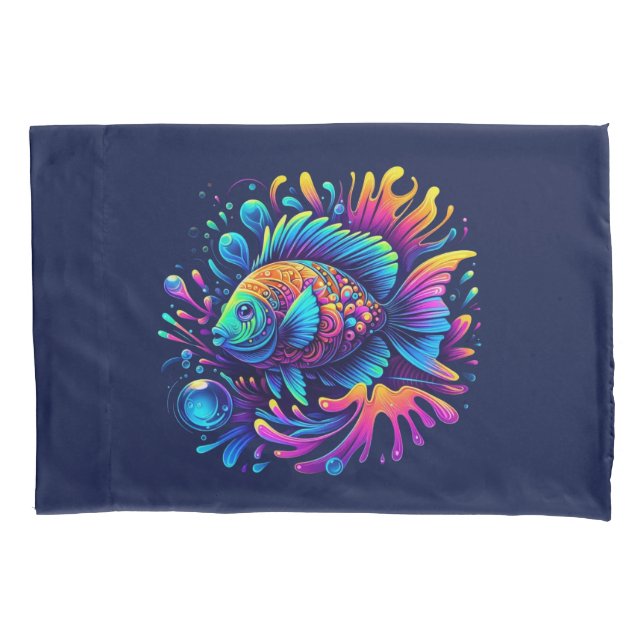 Funda De Cojín Pescado colorido (Anverso)
