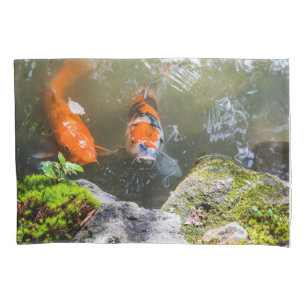 Funda De Cojín Pescado de Koi en un estanque