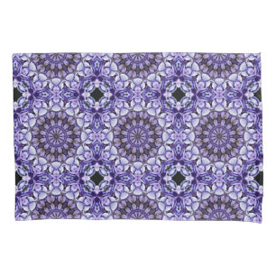 Funda De Cojín Pétalos de flores de Hydrangea azul Resumen Patrón