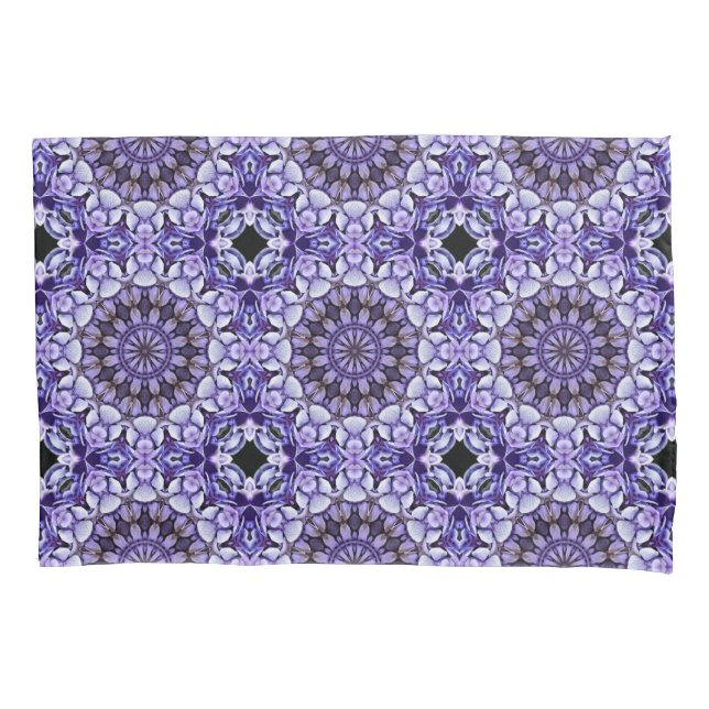 Funda De Cojín Pétalos de flores de Hydrangea azul Resumen Patrón (Anverso)