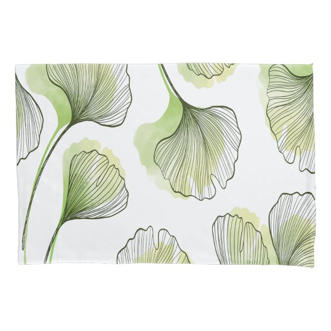 Funda De Cojín Pétalos verdes (Anverso-izquierdo)