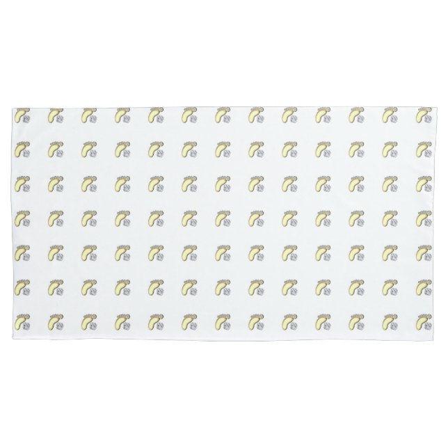 Funda De Cojín Pie de bebé dorado (Anverso-izquierdo)