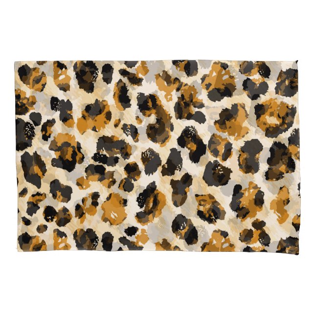 Funda De Cojín Piel de leopardo acuático, gradiente de tintes. (Anverso)
