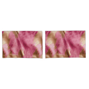 Funda De Cojín Piel de vaca de lechuza de oro rosa occidental
