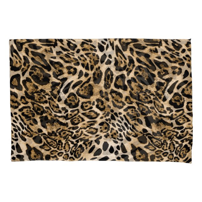 Funda De Cojín Piel leopardo africana: Textura animal sin mar (Anverso)