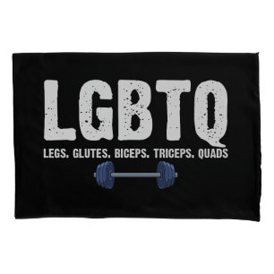 Funda De Cojín Piernas LGBTQ Glutes Biceps Triceps Quads Gym Love