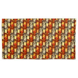 Funda De Cojín Piezas rectangulares talladas rojizas y beige alin