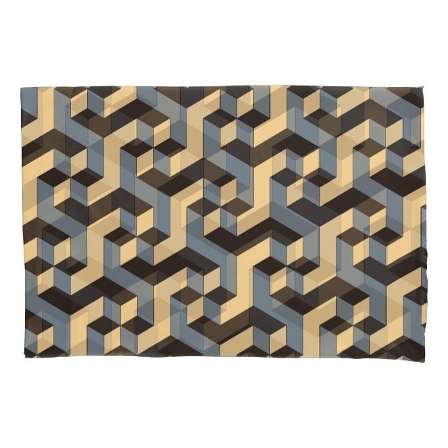 Funda De Cojín Pila Compleja Geométrica De Marfil De Plata (Anverso)