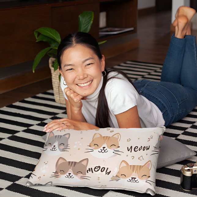 Funda De Cojín Pila de almohada del patrón de gato (Subido por el creador)