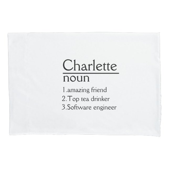 Funda De Cojín Pilar de definición de nombre personalizado (Anverso)