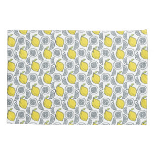 Funda De Cojín Pilas de almohada de patrón limón