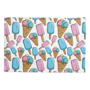 Funda De Cojín Pilas de patrón de crema de hielo