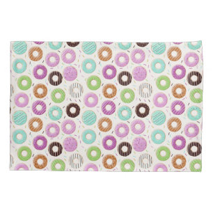 Funda De Cojín Pilas de patrón de donut