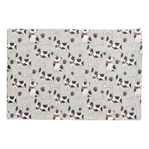 Funda De Cojín Pilas de patrón de perros recortados