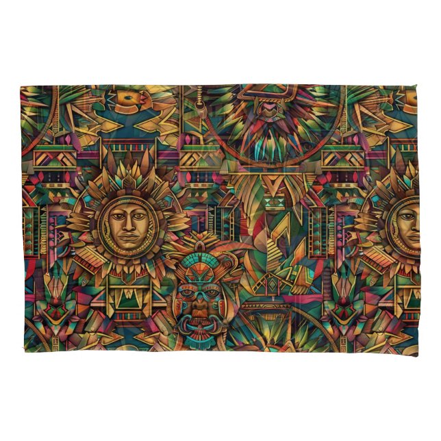 Funda De Cojín Pillowca "Vibrante Emblema Histórico" Ciano Artíst (Anverso)