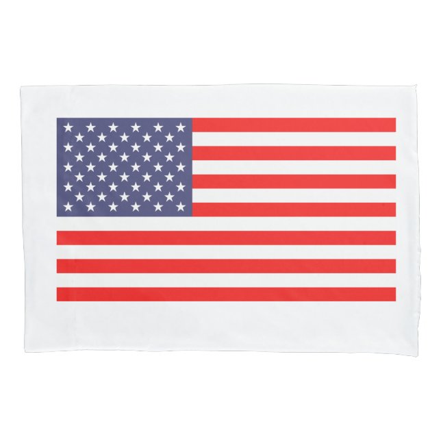 Funda De Cojín Pillowcase con bandera de Estados Unidos (Anverso)