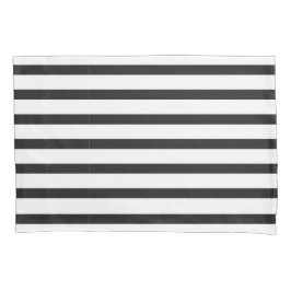 Funda De Cojín Pillowcase con rayas blancas y negras