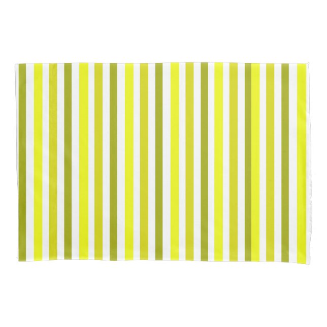 Funda De Cojín Pillowcase con rayas de oro amarillo (Anverso-izquierdo)