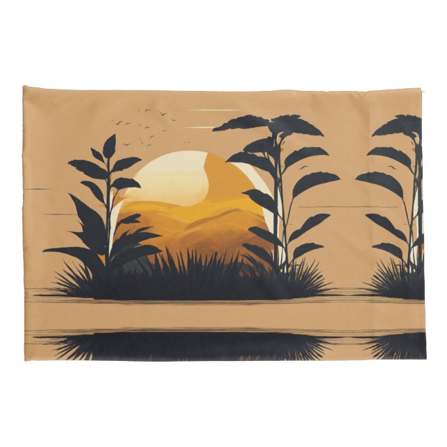 Funda De Cojín Pillowcase de elegancia floral (Reverso-derecho)