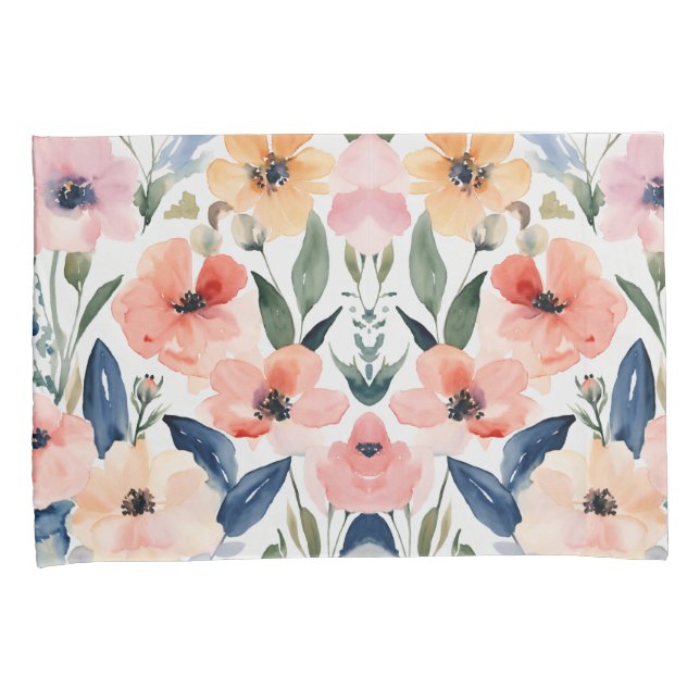 Funda De Cojín Pillowcase de elegancia floral (Anverso-Derecho)