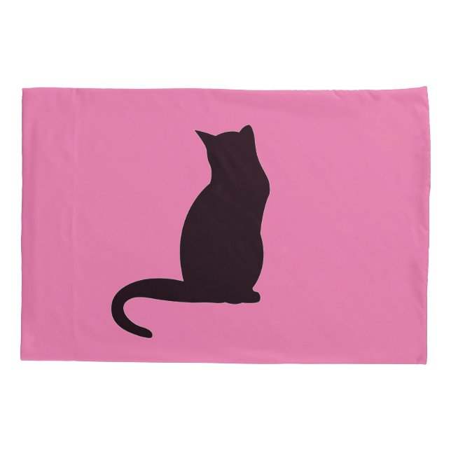 FUNDA DE COJÍN PILLOWCASE DE GATO NEGRO (Reverso)