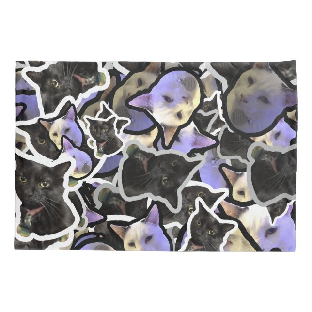 Funda De Cojín Pillowcase de gatos (Reverso)