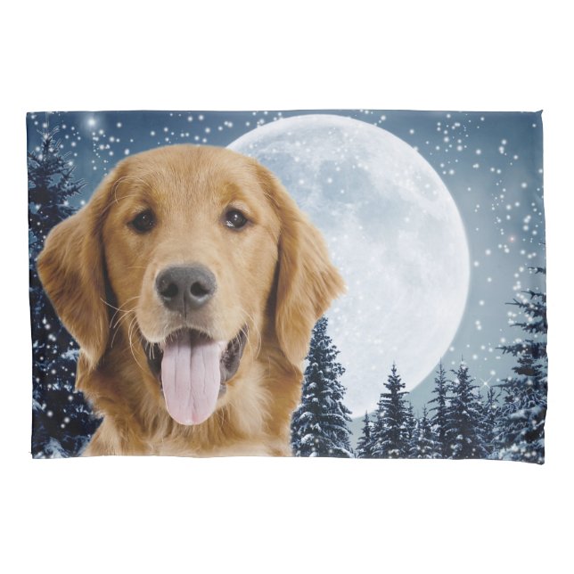 Funda De Cojín Pillowcase de Golden Retriever (Anverso)