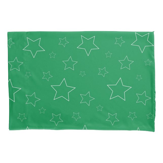 Funda De Cojín Pillowcase de Green Stars (Anverso)
