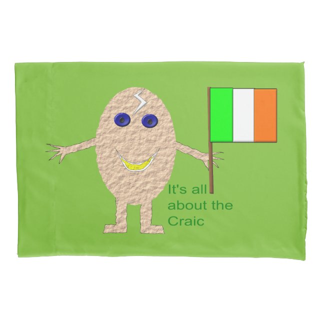 Funda De Cojín Pillowcase de huevo irlandés patriótico (Anverso)