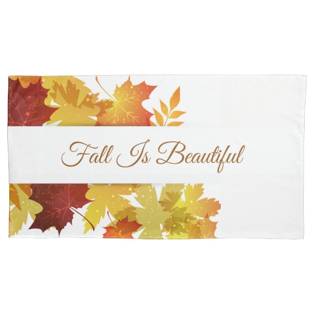 Funda De Cojín Pillowcase de las hojas de otoño (Anverso)