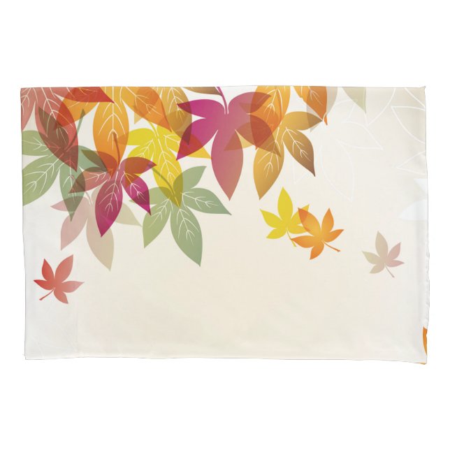 Funda De Cojín Pillowcase de las hojas de otoño (Anverso)