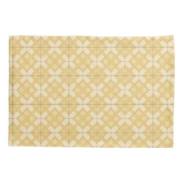 Funda De Cojín Pillowcase - Entramado tejido en tres sombras (Reverso-Izquierdo)