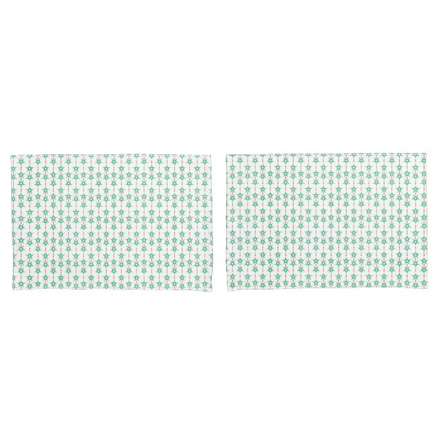Funda De Cojín Pillowcase estándar de Mid Mod Garland (Anverso - Set)