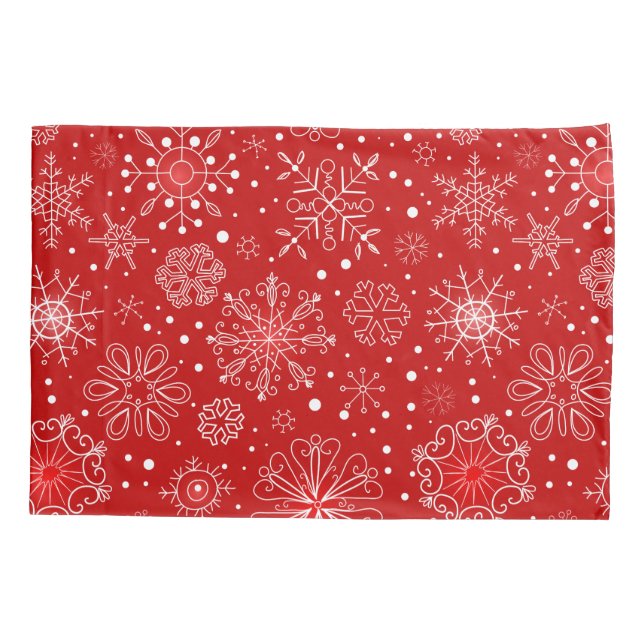Funda De Cojín Piloto de copos de nieve de vacaciones (Reverso)