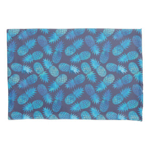 Funda De Cojín Piñas azules del teñido anudado