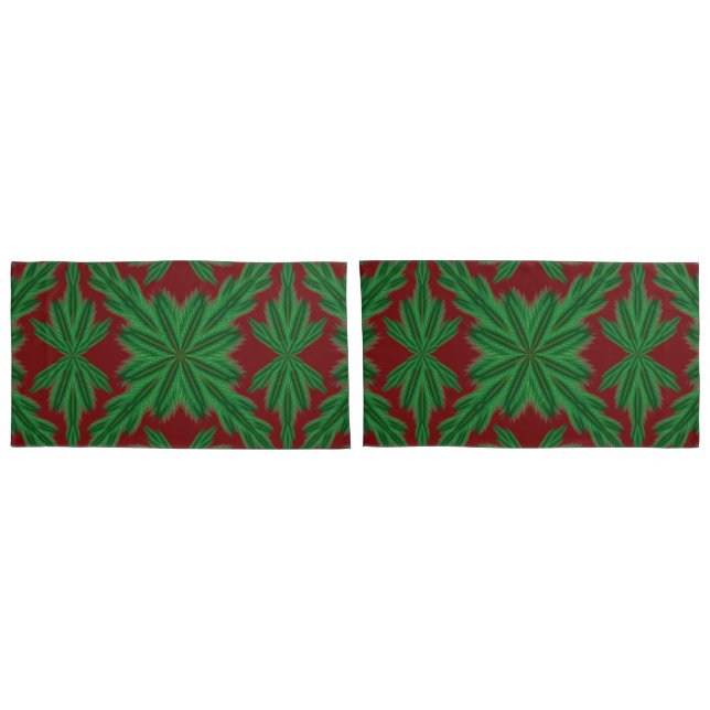 Funda De Cojín Pine Mandala Garnet King Pillowcase (Reverso-Set)