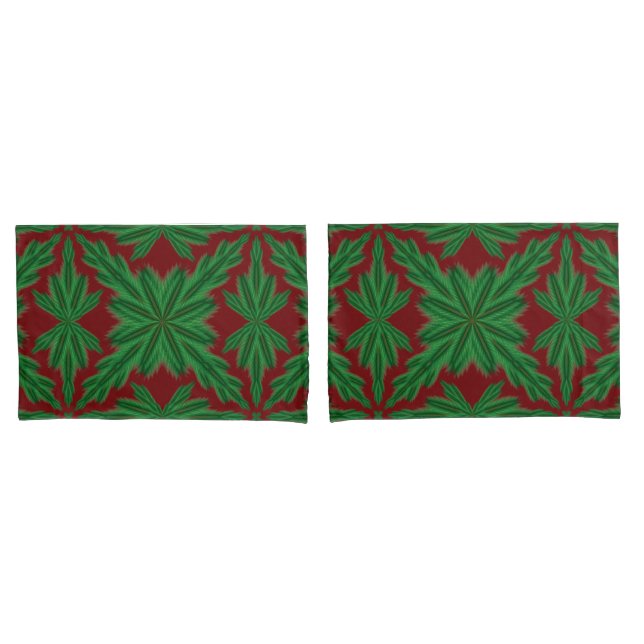 Funda De Cojín Pine Mandala Garnet Standard Pillowcase (Anverso - Set)