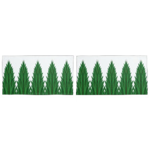 Funda De Cojín Pines Mirrrados Casas de almohada del Rey
