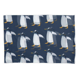 Funda De Cojín Pingüinos: Pequeña acuarela oscura