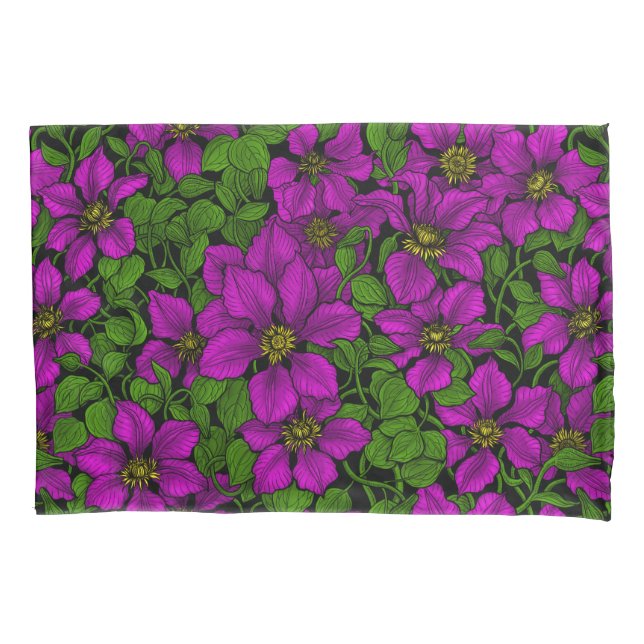 Funda De Cojín Pink Clematis (Anverso)