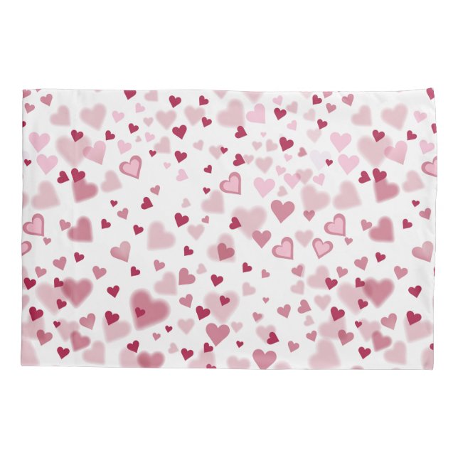 Funda De Cojín  Pink Lovely Hearts Pattern  (Reverso)
