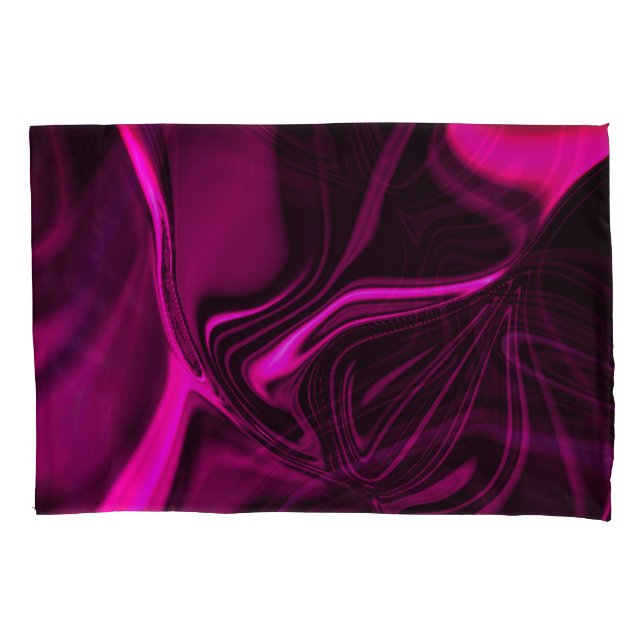Funda De Cojín Pink or purple curves on dark purple background (Anverso)