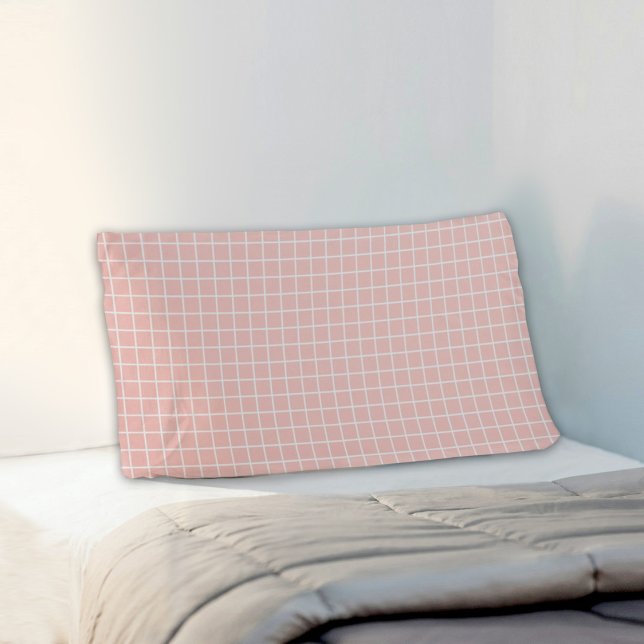 Funda De Cojín Pink Piaid Pattern Pillowcase (Subido por el creador)