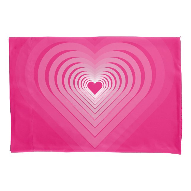Funda De Cojín Pink Pillow Case with Hearts (Anverso)